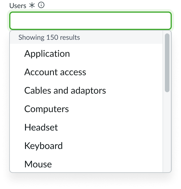 typeahead used correctly to narrow down a long list