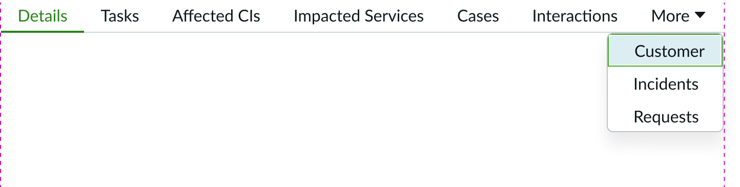 Tab Layout Flush Left