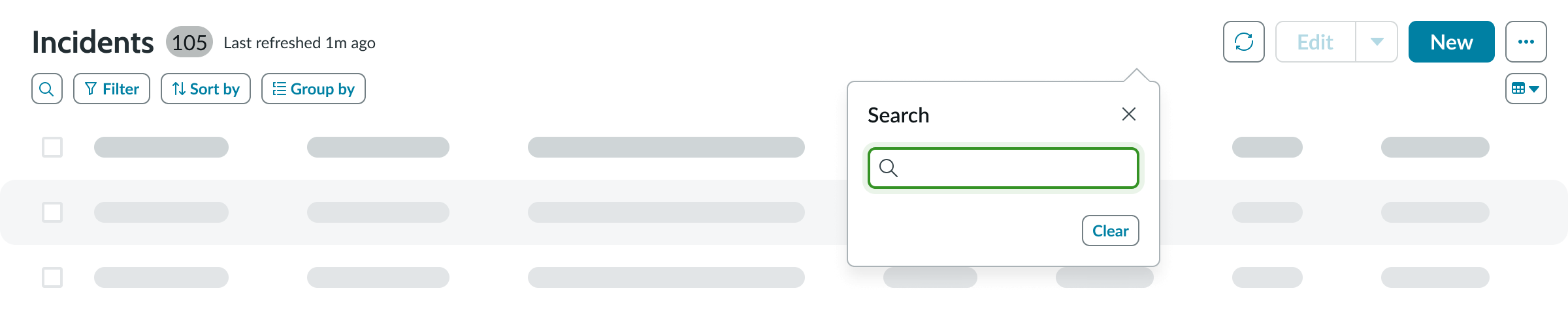 Shows the list selector component used in split view to edit columns in the list