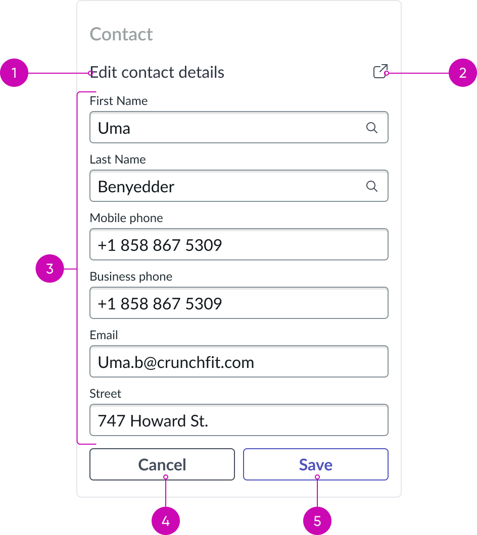 Create and edit card anatomy