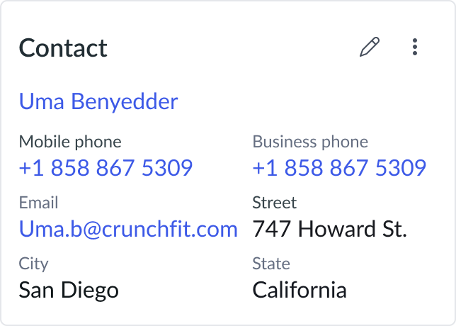 Lookup Card Reference