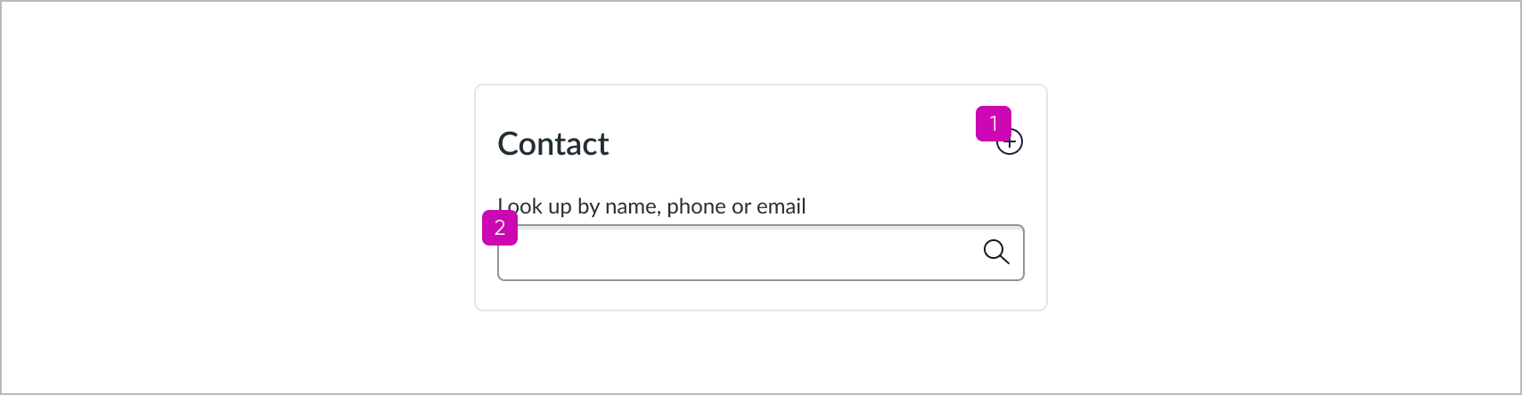 Horizontal stage picker with keyboard tab key order from left to right starting with left stage scrolling arrow button and continuing through each stage and then its action icon button