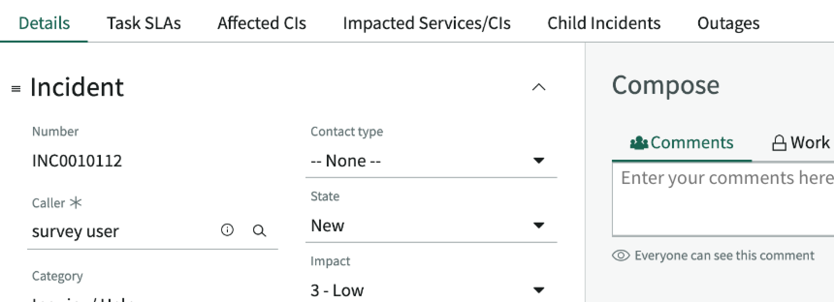 close up look at record tabs with 'Details' tab selected
