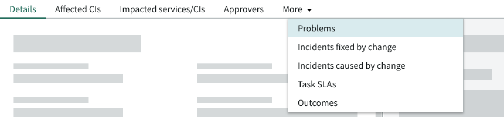 selected state for overflow menu