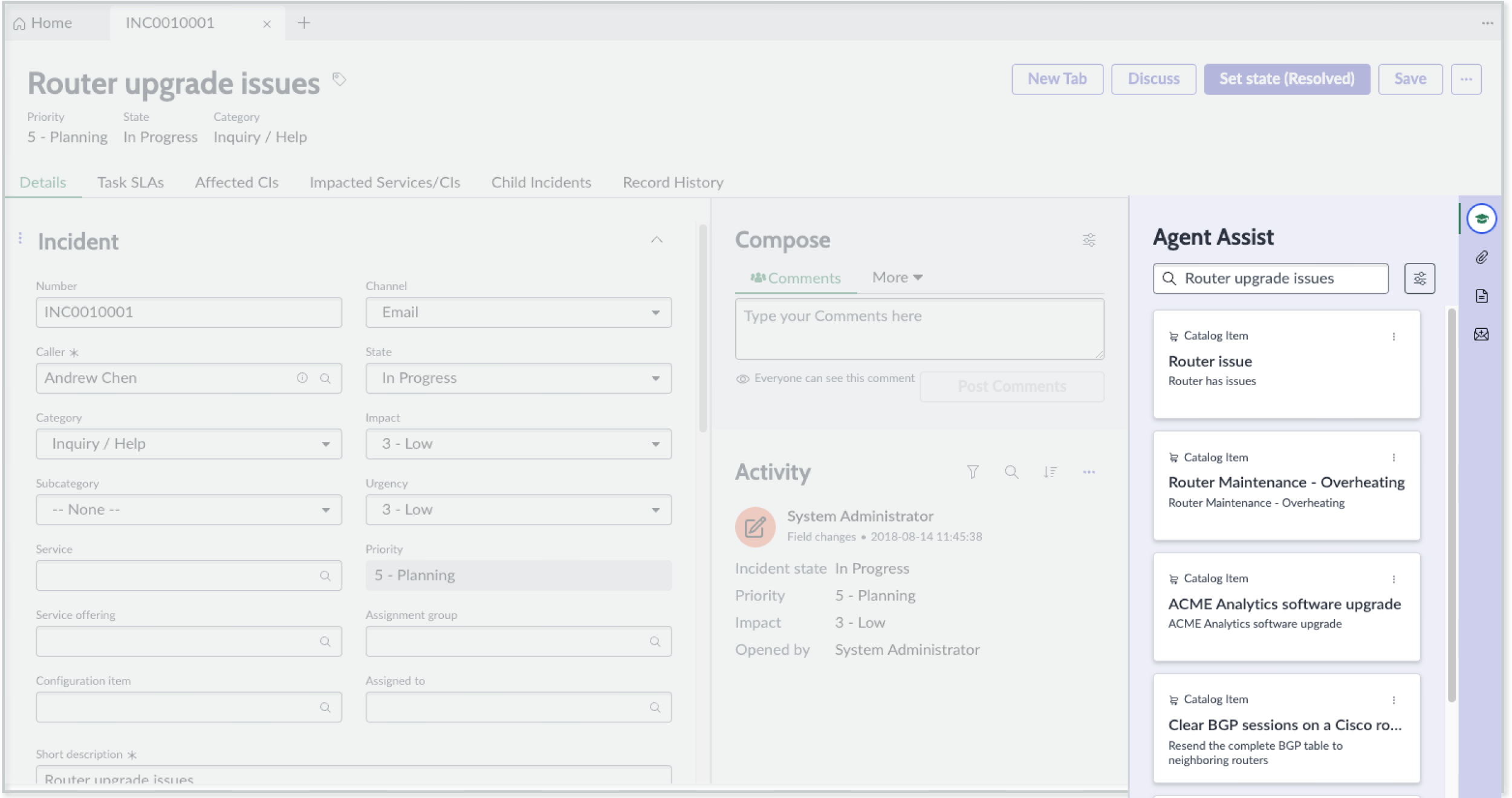 Shows the contextual sidebar component highlighted on the page