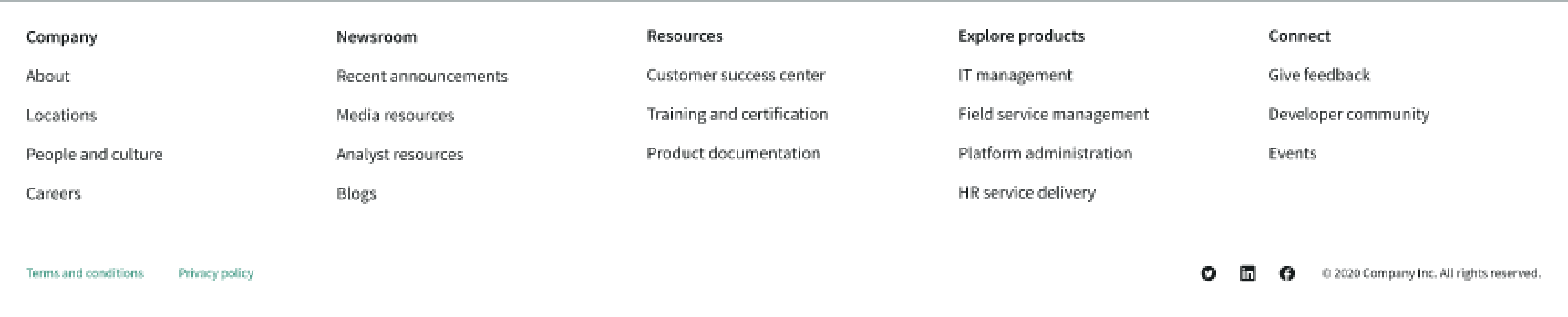 canvas footer brand-less  configuration