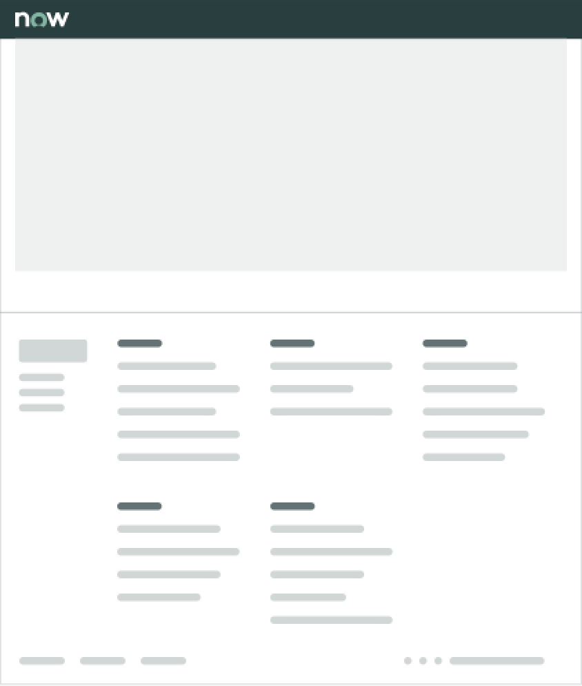 canvas footer with scannable group of links