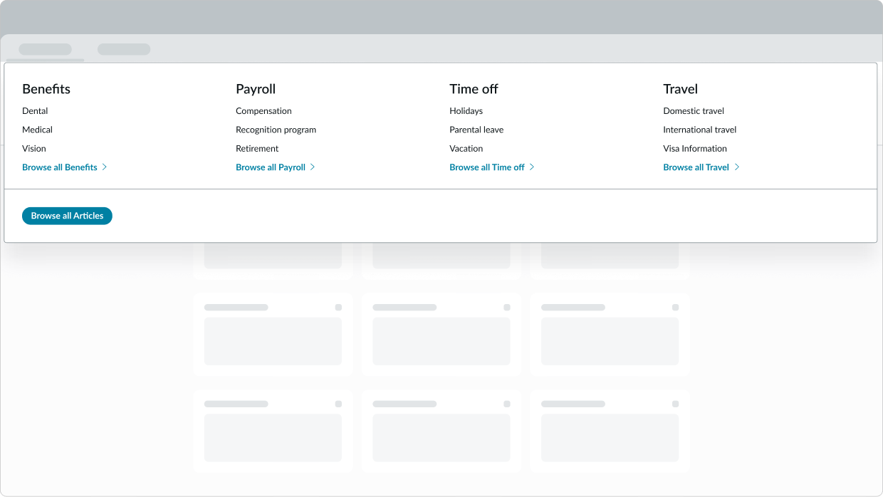 a scannable amount of categories and link groups