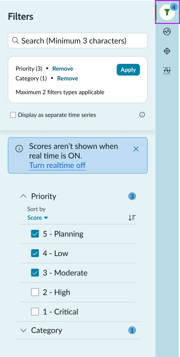 filter icon with a badge subcomponent