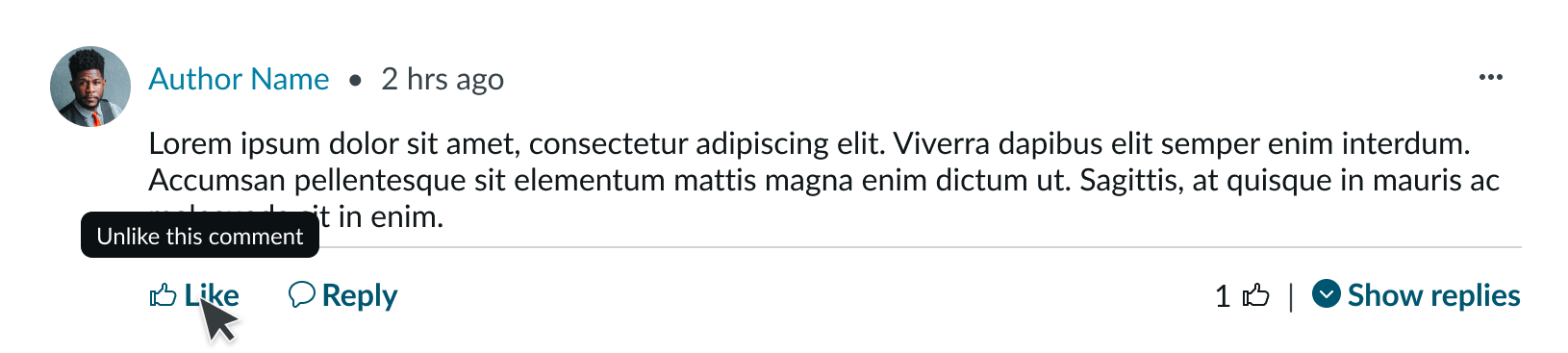 hovering over selected like button to show opposite state