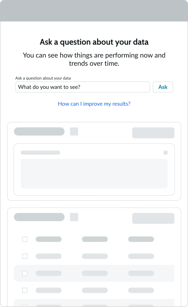 analytics Q&A showing in a smaller display