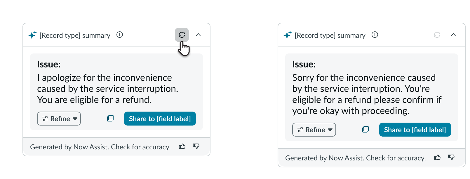 email composer component in new tab in the display