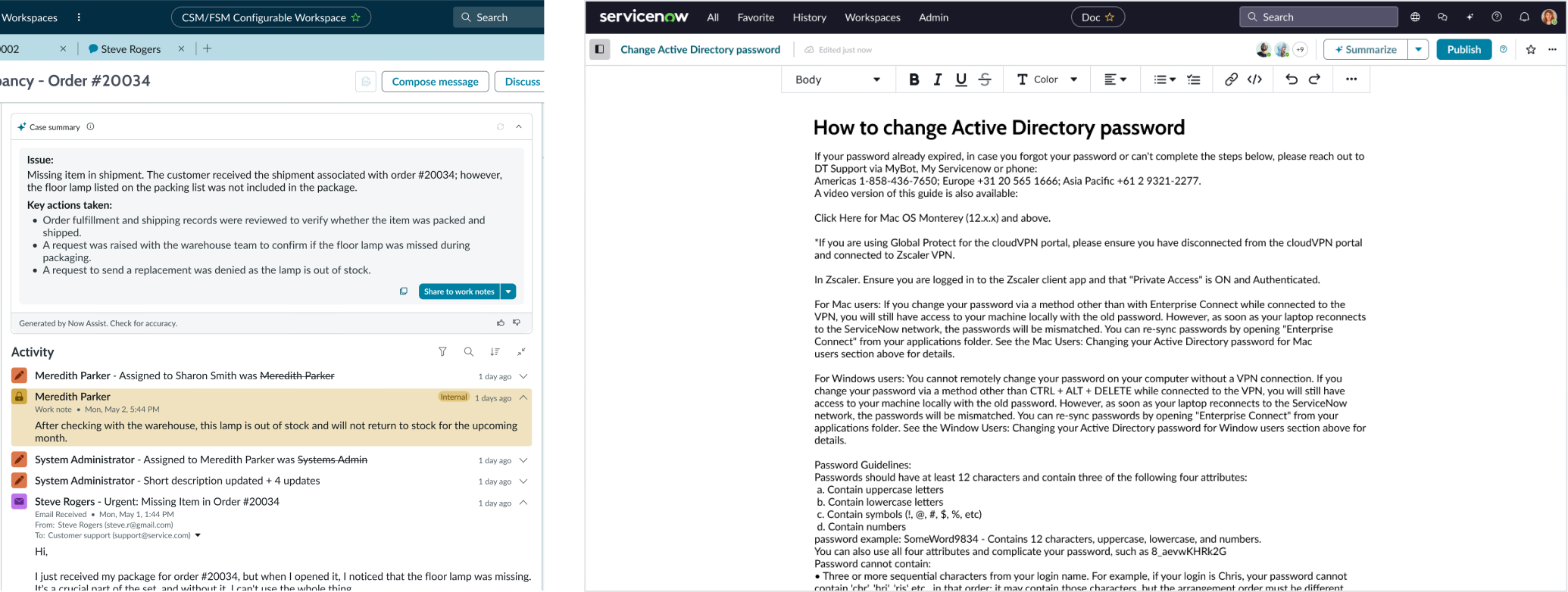 email composer component in new tab in the display