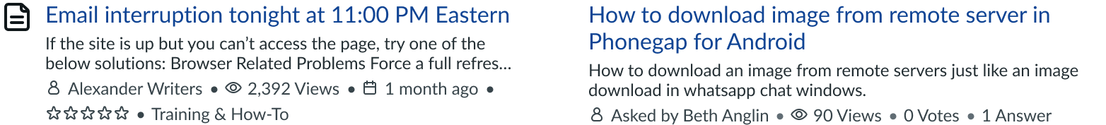 related content icon configuration