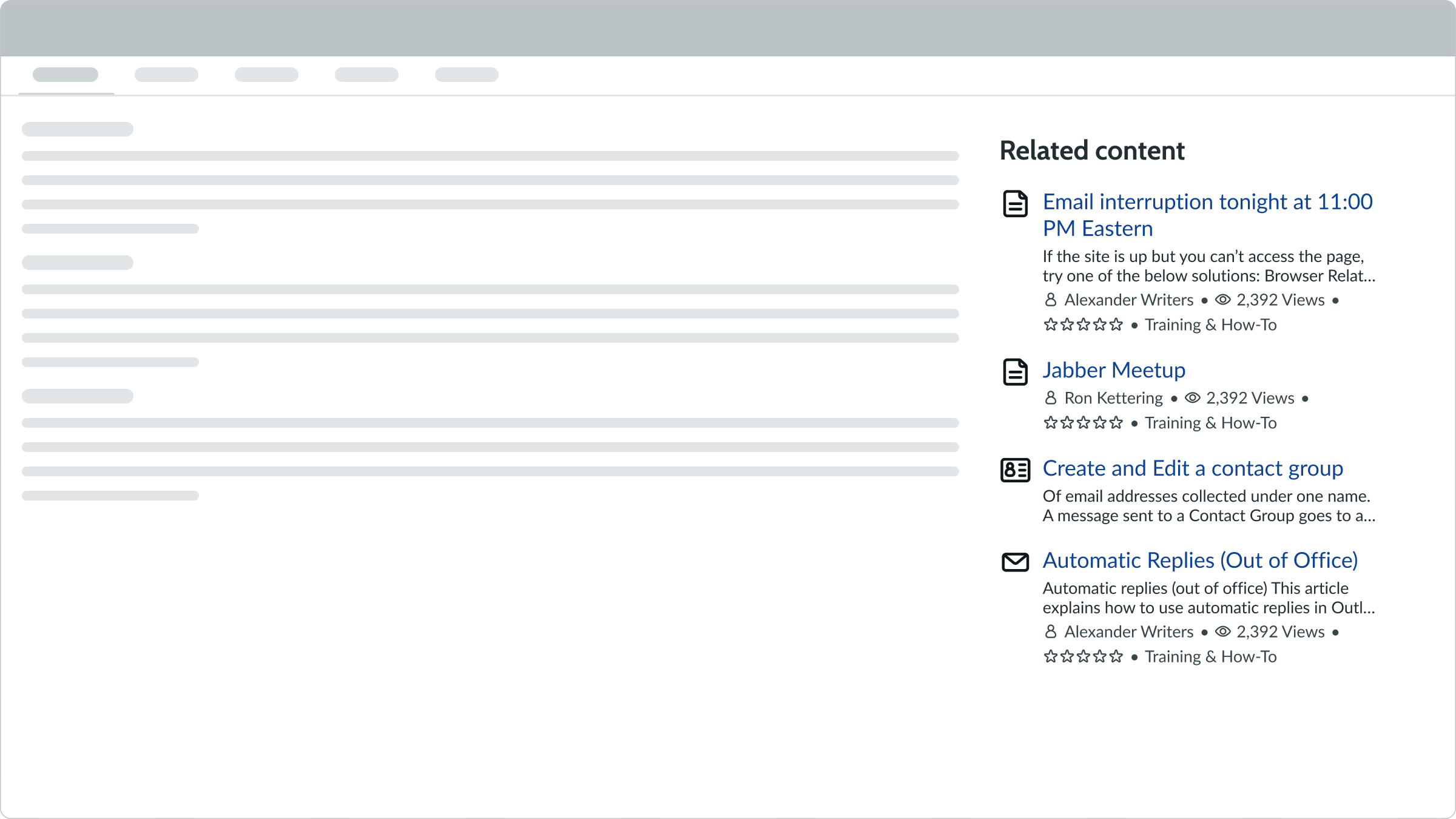 subcomponents stack when the display width is narrow