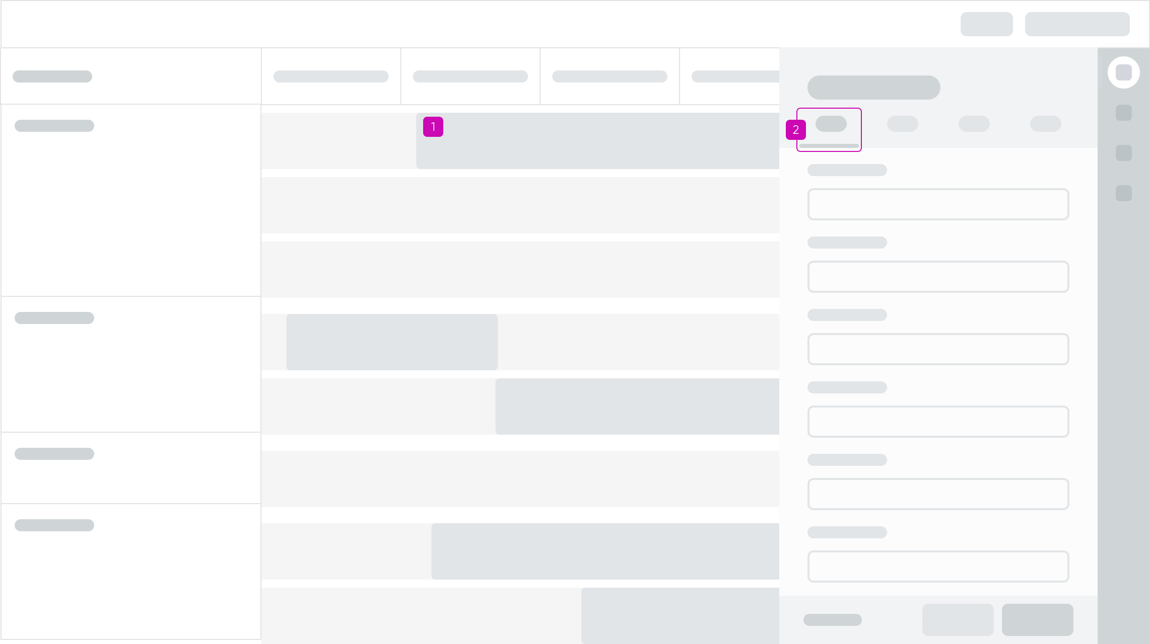 roadmap side panel keyboard navigation