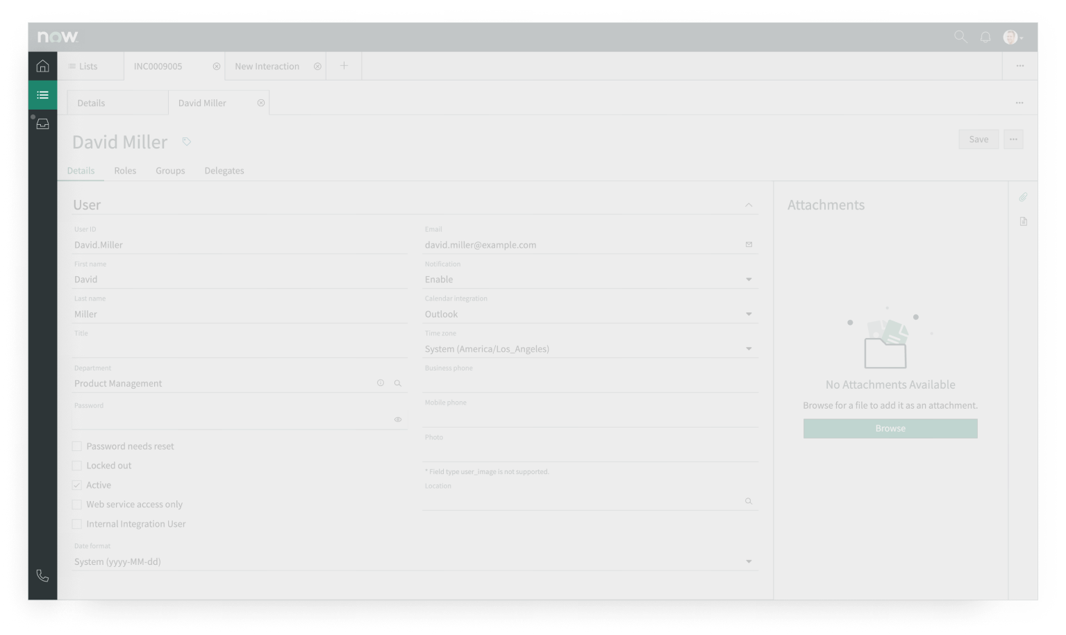 The “List” page icon is highlighted to indicate it’s selected in the primary navigation bar.