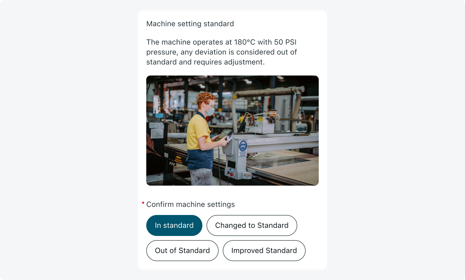 Descriptive element combined with the choice input
