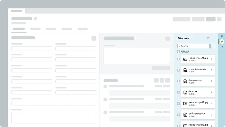 Contextual side bar and secondary navigation