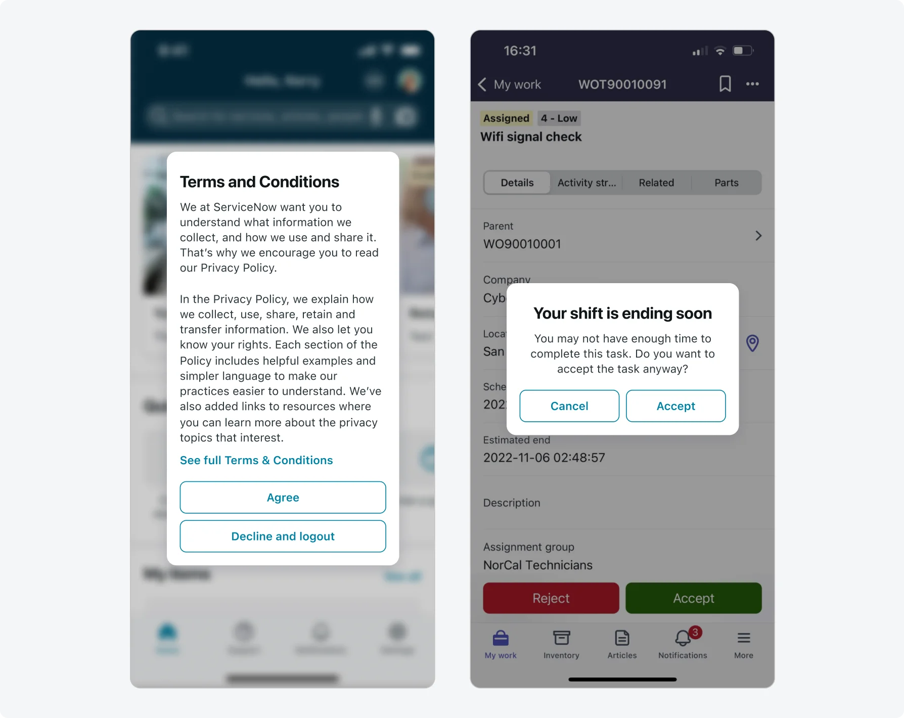 Mobile pop-ups