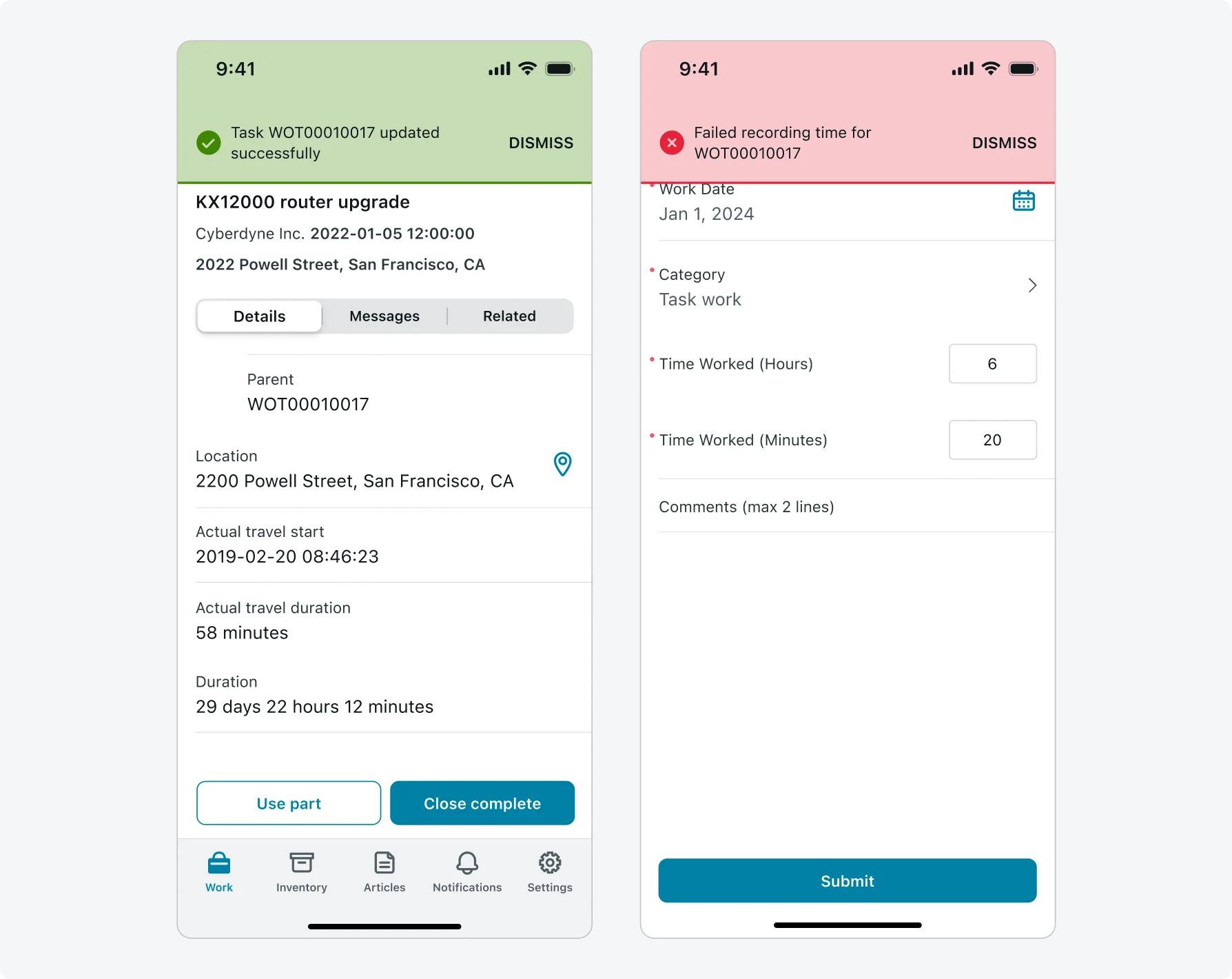 Mobile alerts