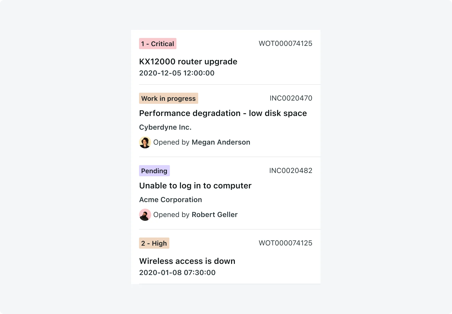 List streams on list