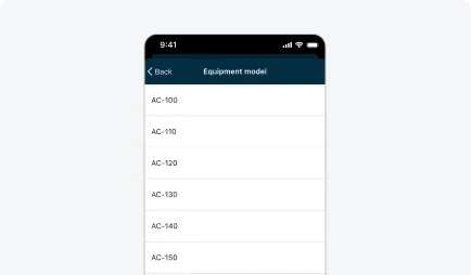 Example showing how multiple chip options can be displayed on a separate screen instead of inline