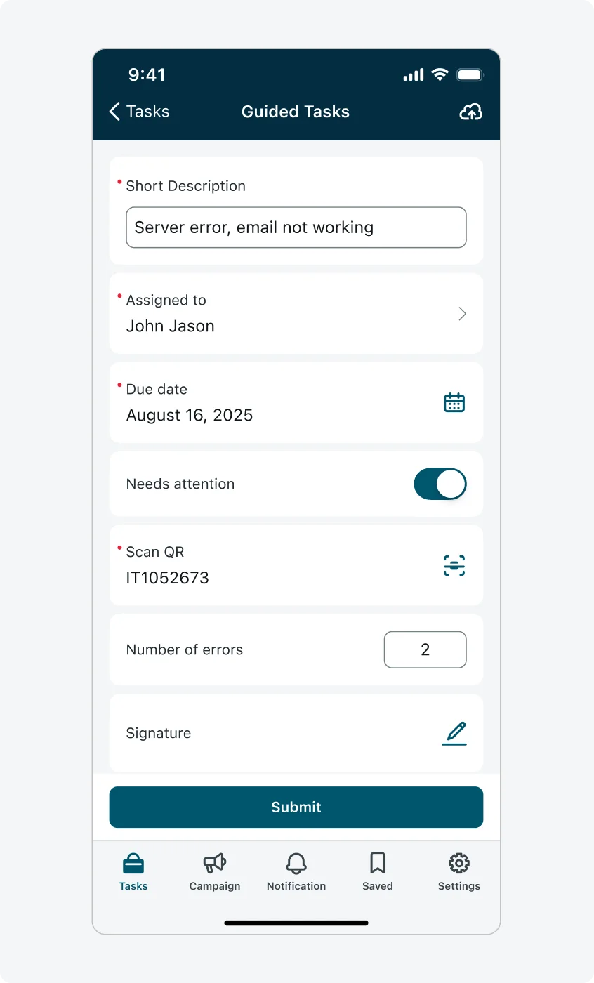 Default layout (no sections)
