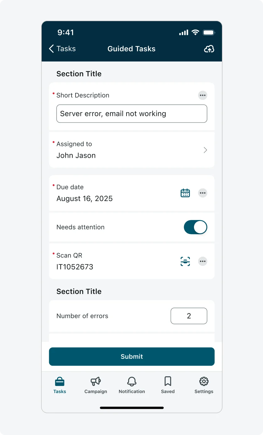 Input form with standalone icon