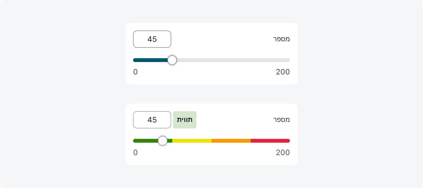 Slider input - RTL
