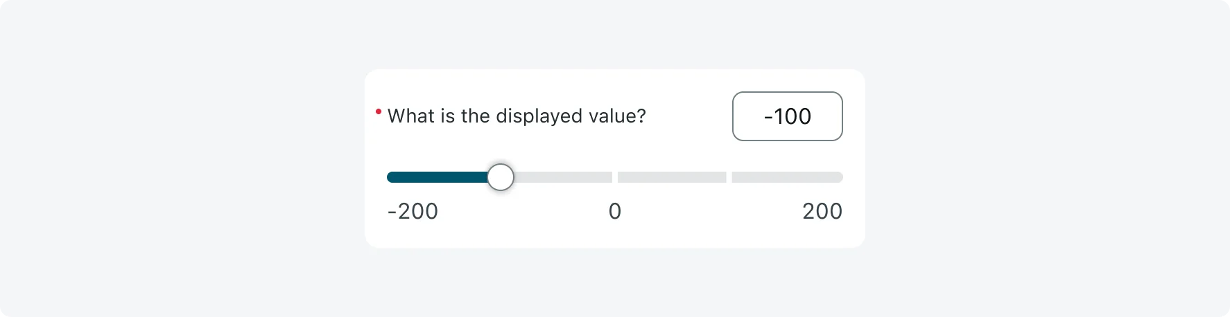 Slider with visual steps and reference point, the indicator line of the reference point is hidden and only the number is shown. 