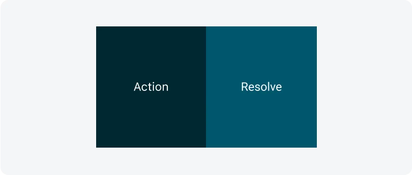 Two swipe actions
