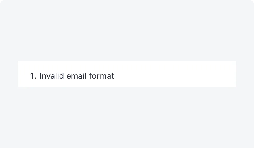 Message with similar format styling to the number