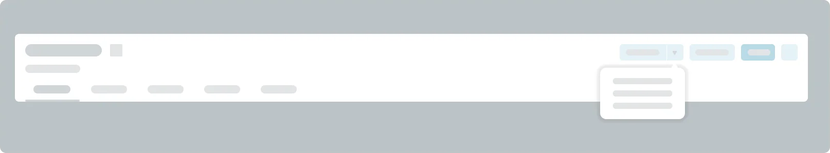 Record header with actions