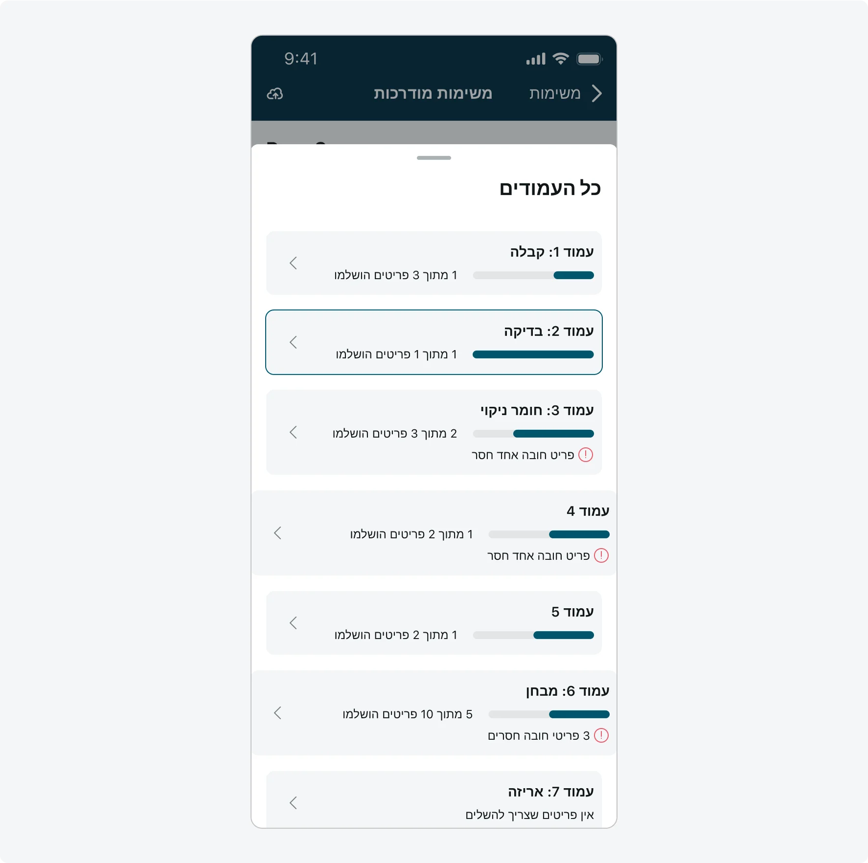 Navigation menu - RTL