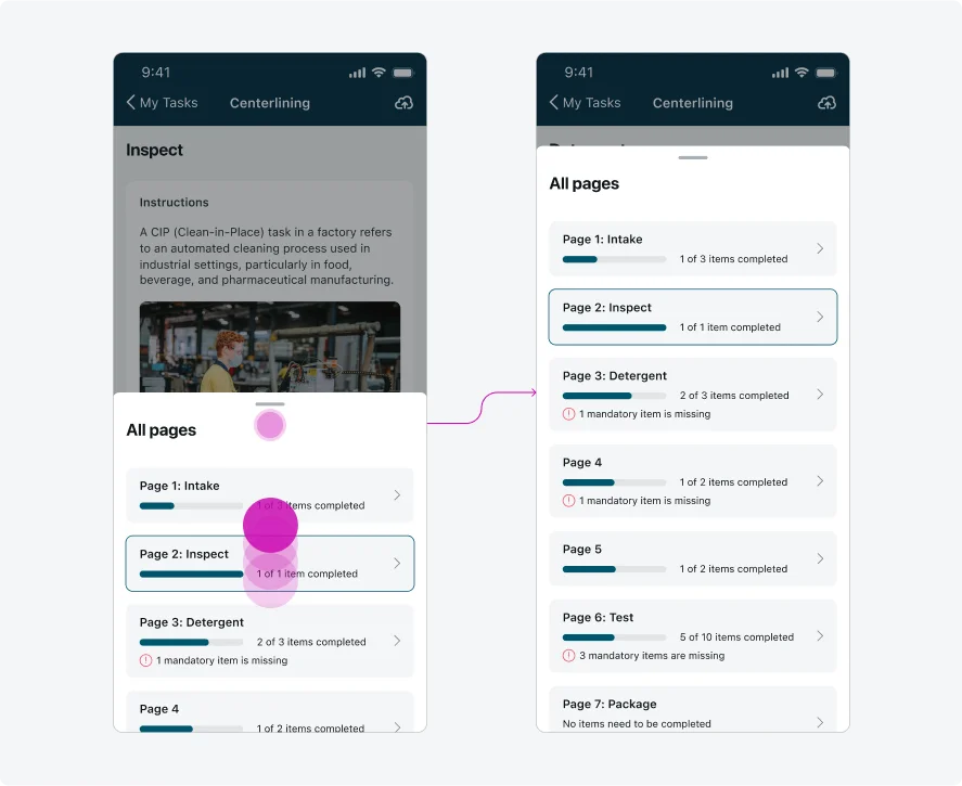 Navigation menu - Expanding the Navigation menu Sheet