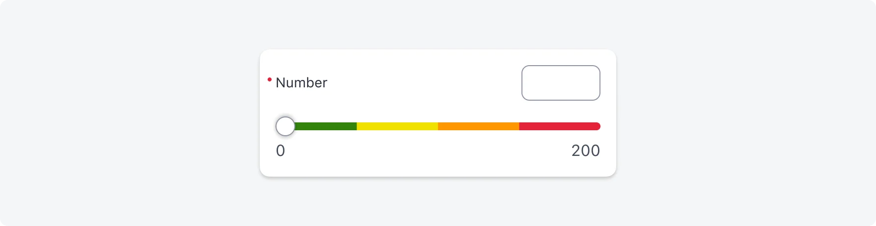 Slider showing 4 color ranges