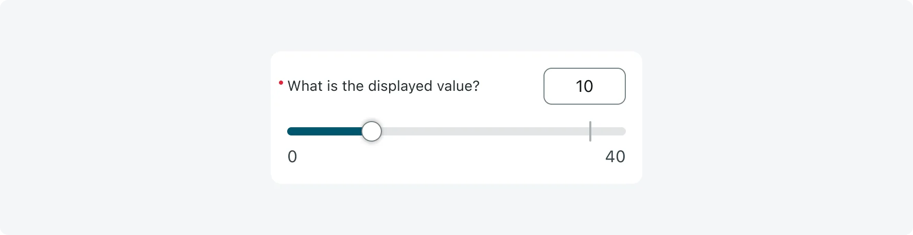 Slider with reference point value is hidden, and only the indicator line is visible