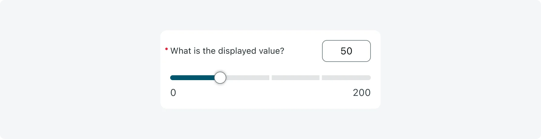 Slider input - configurations - visual steps