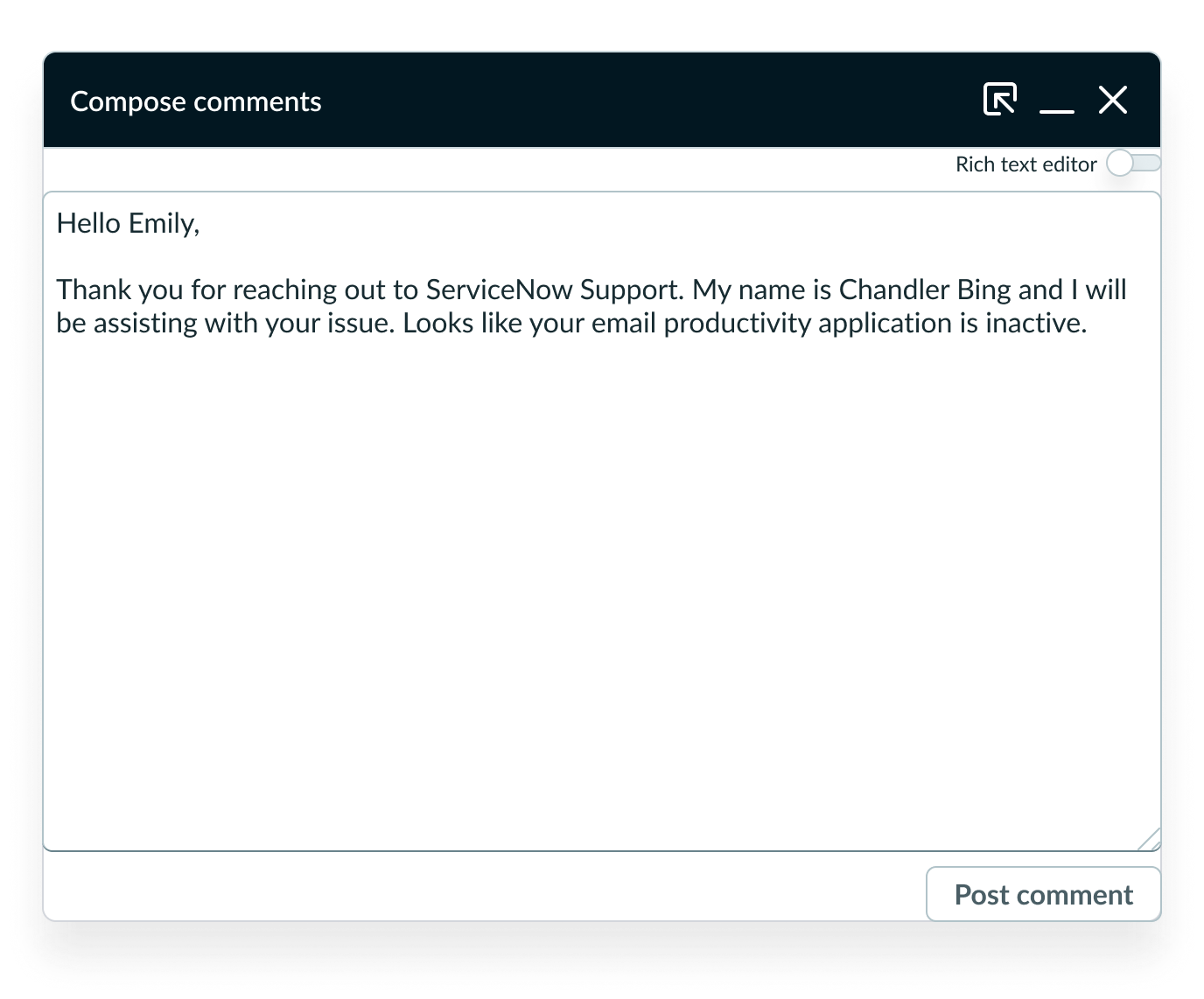 Minimize modeless dialog