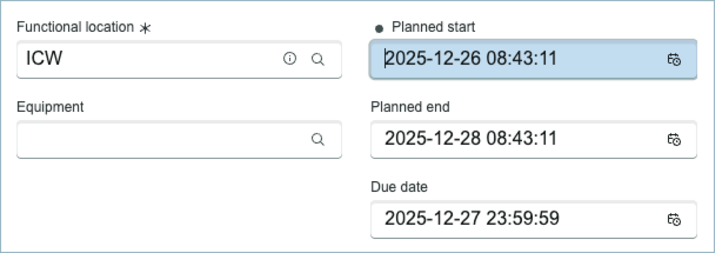 Portion of a form showing a field with background color and. a black dot to the left of the field that has changed but not saved