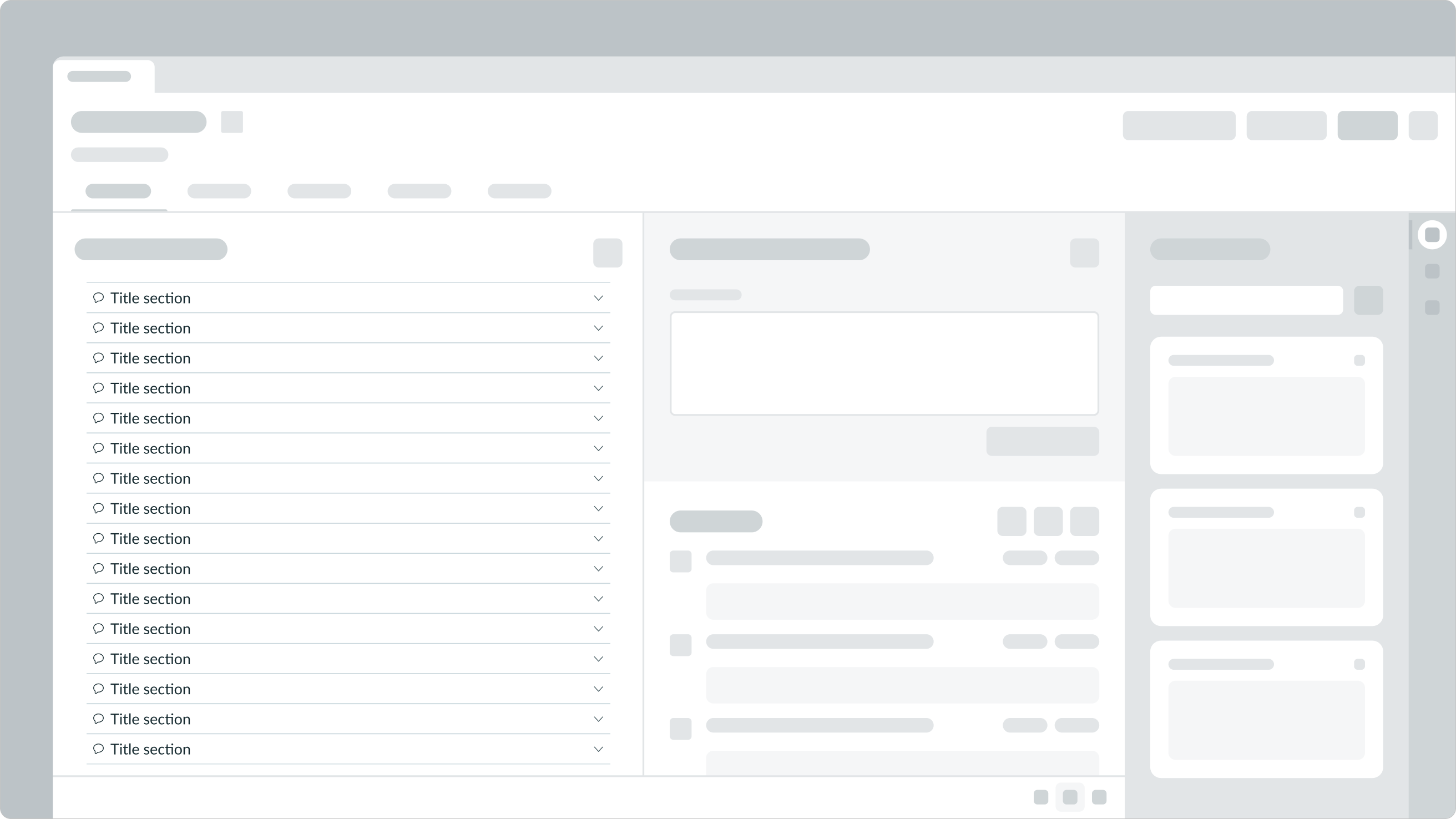 accordion used in UI sections
