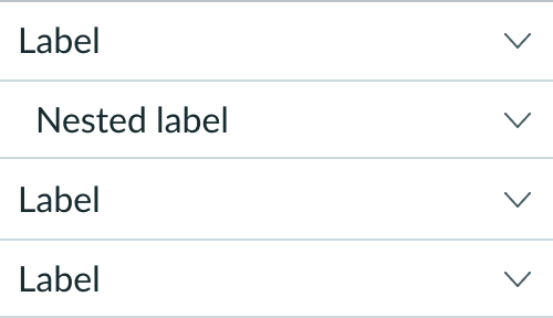 accordion with nested layer, trigger on the right
