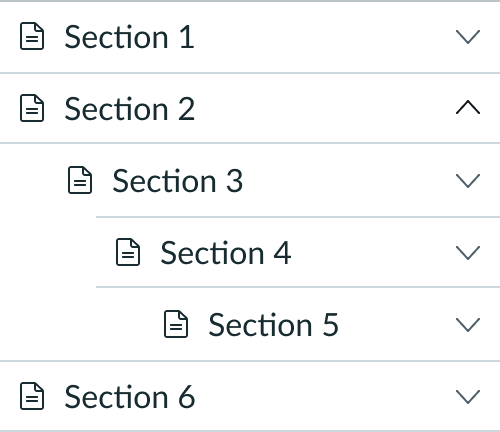 accordion with too many levels