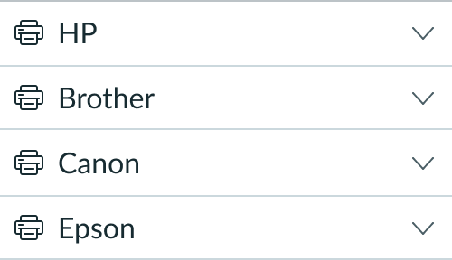 use header labels with icons to identify accordion contents