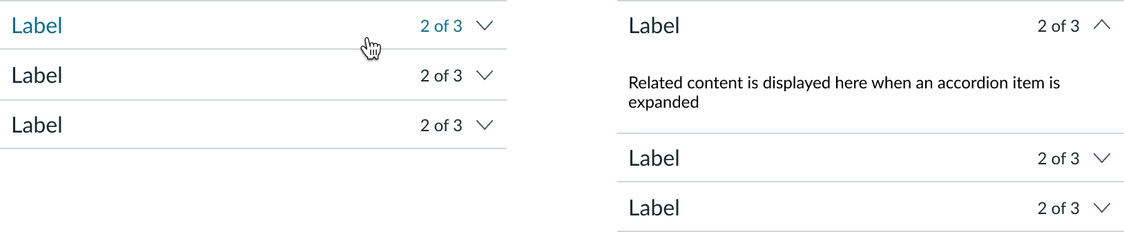 accordion expanded with trigger icon