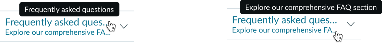 accordion label truncates when too long