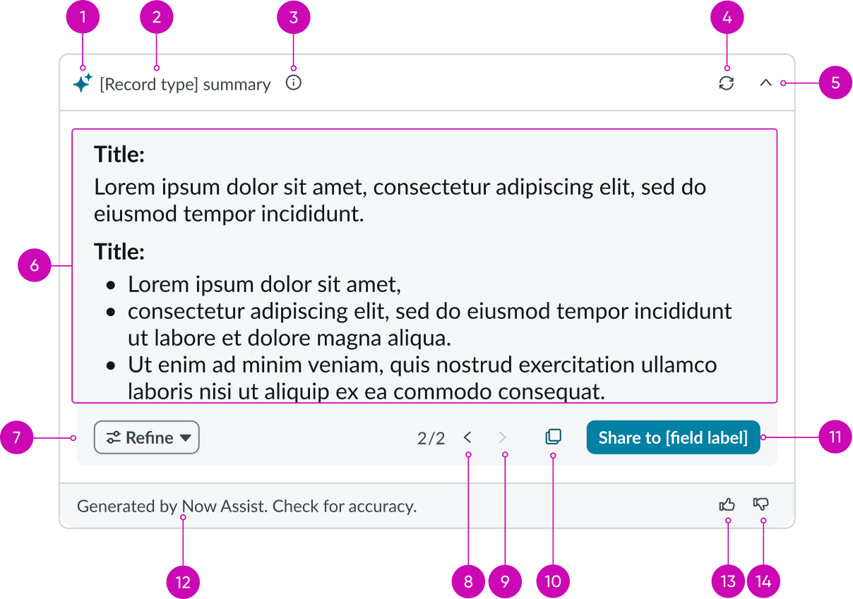 Horizontal stage picker with keyboard tab key order from left to right starting with left stage scrolling arrow button and continuing through each stage and then its action icon button