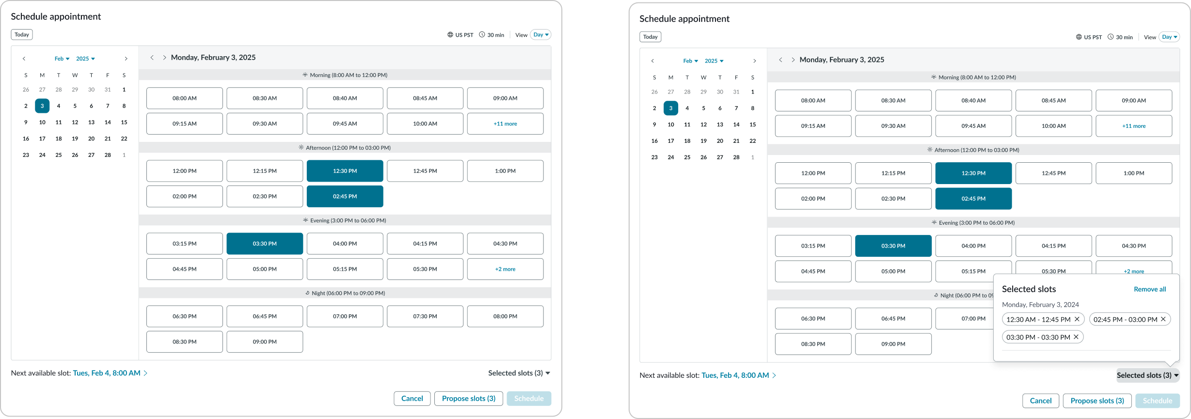 appointment calendar week
