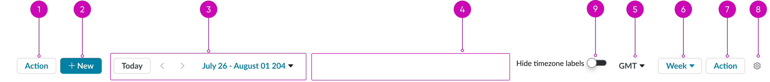 anatomy of calendar header